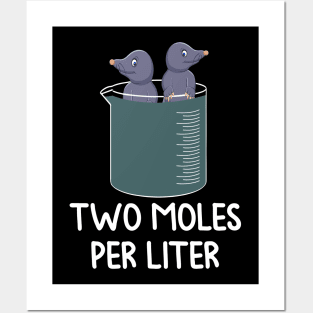 science two moles per liter Does this design Posters and Art